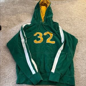 Route 66 Teal and Yellow Hoodie